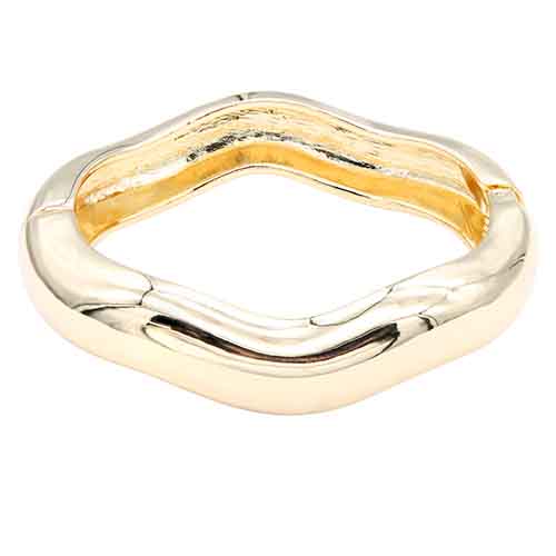 Jason Rose Wave Hinged Bangle Bracelet