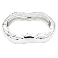 Jason Rose Wave Hinged Bangle Bracelet
