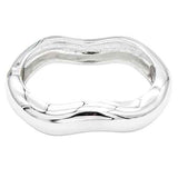Jason Rose Wave Hinged Bangle Bracelet