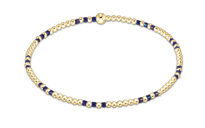 Enewton Hope Joy Pattern 2mm Bead Bracelet - Blue Metallic