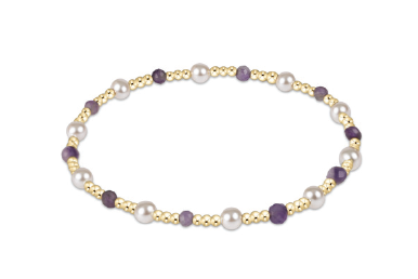 Enewton Pearl Sincerity Pattern 4mm Bead Bracelet - Amethyst