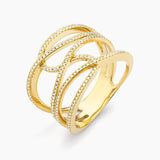 Ella Stein Make Connections Statement Ring in Yellow Gold