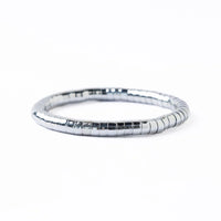 Ink + Alloy Lucille Round Bead Stretch Bracelet Silver