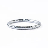 Ink + Alloy Lucille Round Bead Stretch Bracelet Silver
