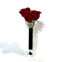 Margo Rebecca Acrylic Bud Vase in Black