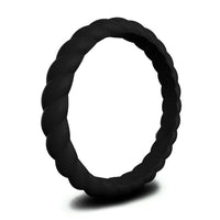 Casual Carats Silicone Roping Stackable Band