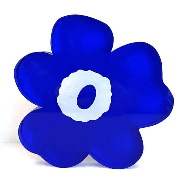 Margo Rebecca Acrylic Floral Block in Blue