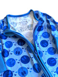 Margo Rebecca Zippered One Piece Pajama in Smile Child Blue