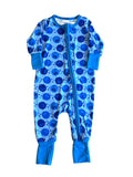 Margo Rebecca Zippered One Piece Pajama in Smile Child Blue