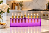 Margo Rebecca Acrylic Oil Menorah in Fuschia