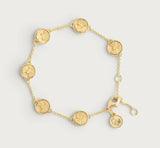 Anabel Aram Butterfly Coin Charm Bracelet