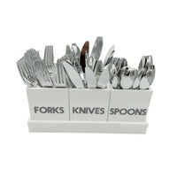 Cutlery Caddy in White Acrylic