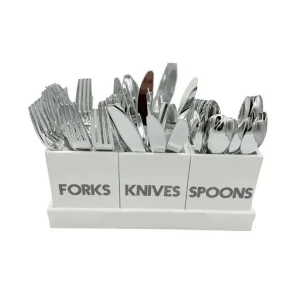 Cutlery Caddy in White Acrylic