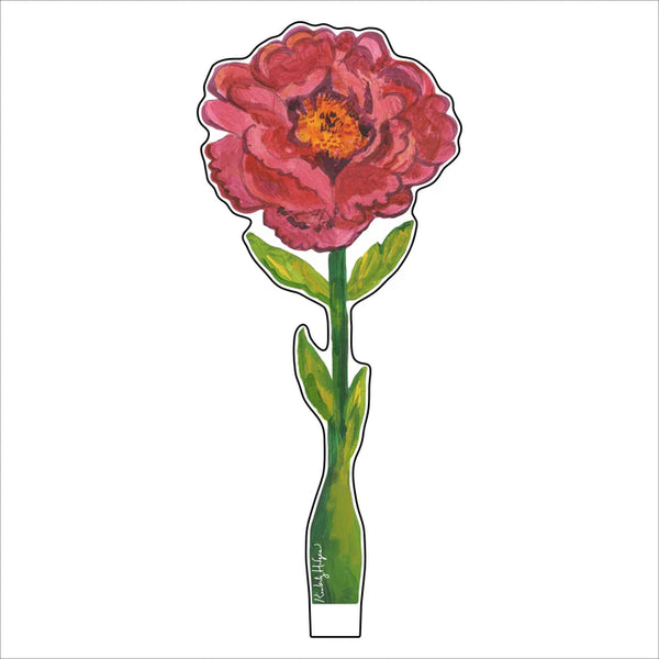 Kimberly Hodges Acrylic Flower - Carmine Peony