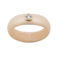 Casual Carats Classic Champagne Silicone and Diamond Band