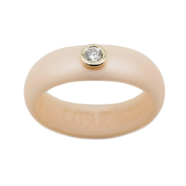 Casual Carats Classic Champagne Silicone and Diamond Band