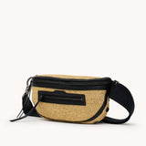 Hammitt Charles Medium in Noir Smooth Raffia