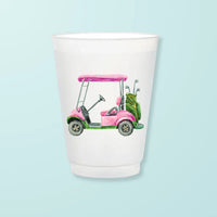 Taylor Paladino Set of 6 Reusable Pink Golf Cart Cups