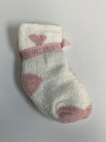 Barefoot Dreams COZYCHIC LITE HEART INFANT SOCK SET in Pink