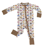 Goosies Long Sleeve Zip PJ - Varsity Flags in 12/18 months only