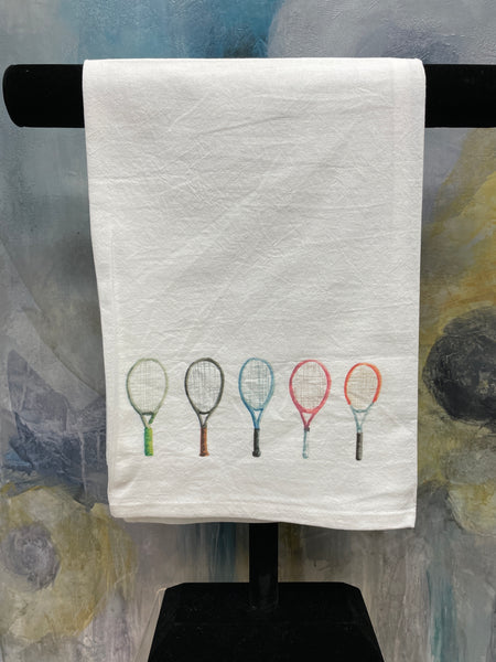 Taylor Paladino Tennis Rackets Tea Towel