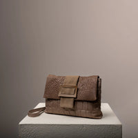 Daniella Lehavi Eva Clutch/Crossbody in Mocca Croco