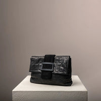 Daniella Lehavi Eva Clutch/Crossbody in Black Croco