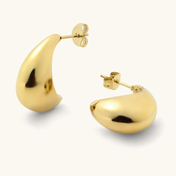 D. Louise Curved Midi Hoop Earring