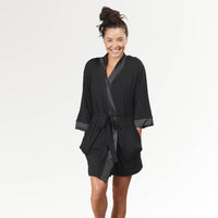 Faceplant Dreams Kimono Robe in Black