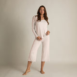 Faceplant Dreams Bamboo Wide Leg Capri in Pink