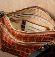 Daniella Lehavi Lorrie Clutch in Brown Mosaic