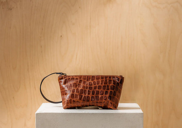 Daniella Lehavi Lorrie Clutch in Brown Mosaic