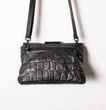 Daniella Lehavi Eva Clutch/Crossbody in Black Croco