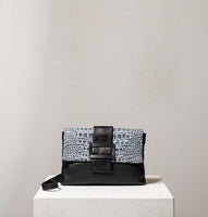 Daniella Lehavi Eva Clutch/Crossbody in Black Croco