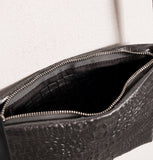 Daniella Lehavi Vega Clutch/Wristlet/Crossbody Bag in Pewter Crocco