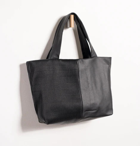Daniella Lehavi Heidi Large Tote in Pleated Black