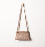 Daniella Lehavi Eva Clutch/Crossbody in Mocca Croco