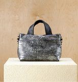 Daniella Lehavi Alexa Small Satchel in Pewter Croco