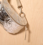 Daniella Lehavi Ring Belt Bag in Wrinkled Silver