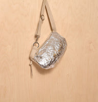 Daniella Lehavi Ring Belt Bag in Wrinkled Silver