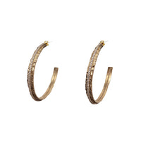 Tat2 Gold Egy Crystal Thin 1.5" Hoops