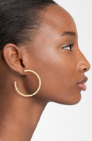 Karine Sultan Statement Brick Hoop Earring