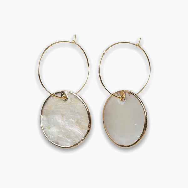 Lenny and Eva Intentions Earring in Capiz Shell with Circle Back