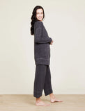 Barefoot Dreams CozyChic Ultra Lite® Contrast Stitch Cardigan in Carbon-Pearl