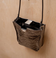 Daniella Lehavi Capri Crossbody in Wrinkled Metal