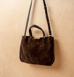 Daniella Lehavi Capri Satchel in Chocolate Suede