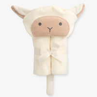 Elegant Baby Cream Lamb Hooded Baby Bath Towel