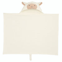 Elegant Baby Cream Lamb Hooded Baby Bath Towel