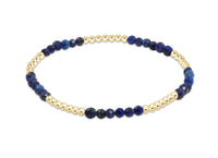 enewton Blissful Pattern 2.5mm Gold Bead Bracelet with Lapis