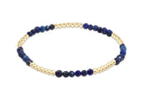enewton Blissful Pattern 2.5mm Gold Bead Bracelet with Lapis
